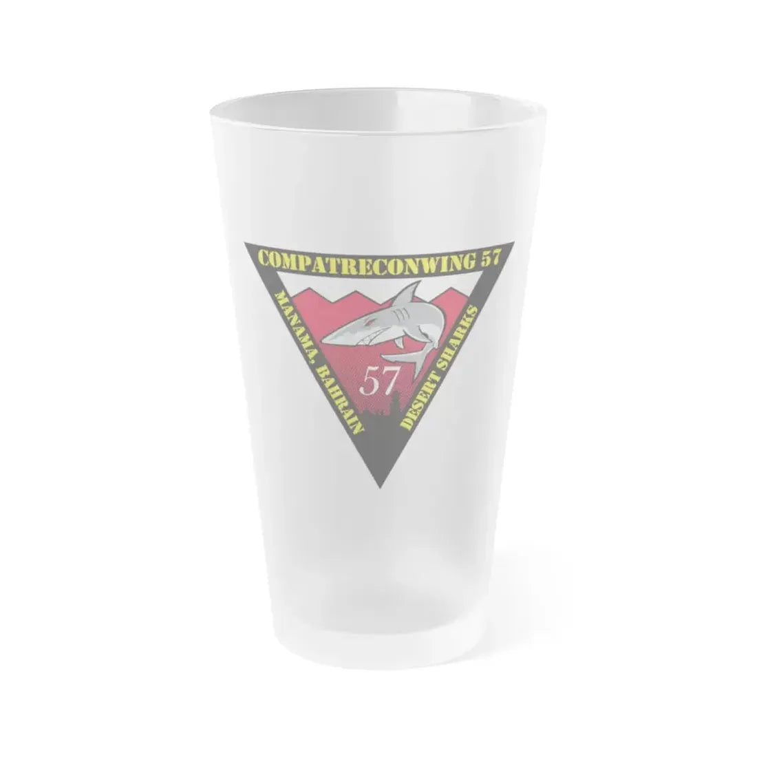 COMPATRECONWING 57 Commander Patrol and Reconnaissance Wing 57 (U.S. Navy) Frosted Pint Glass 16oz Default Title - Go Mug Yourself