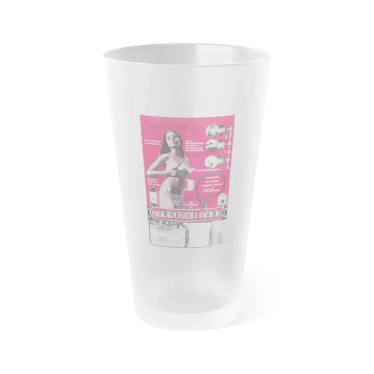 COMPUTER GAME 1973 Movie Poster - Frosted Pint Glass 16oz 16oz Frosted - Go Mug Yourself