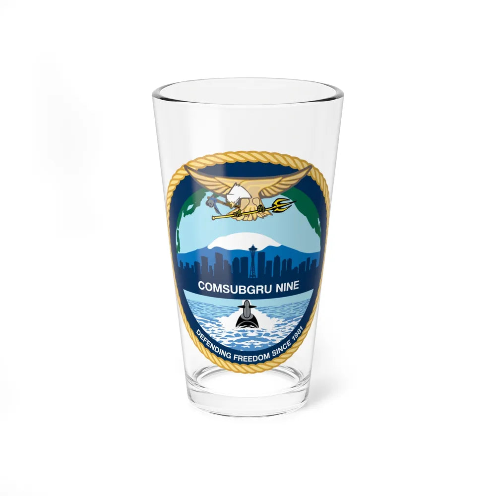 COMSUBGRU 9 Commander Submarine Group 9 (U.S. Navy) Pint Glass 16oz-16oz-Go Mug Yourself