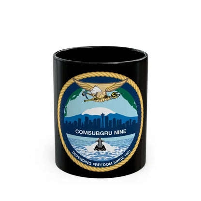 COMSUBGRU 9 Commander Submarine Group 9 (U.S. Navy) Black Coffee Mug 11oz - Go Mug Yourself