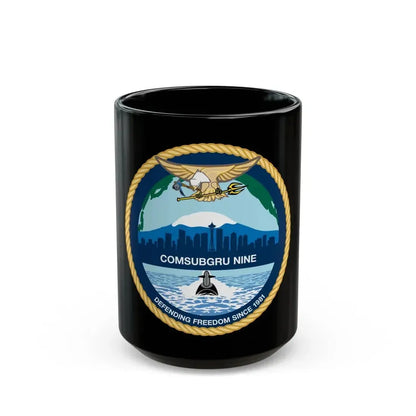 COMSUBGRU 9 Commander Submarine Group 9 (U.S. Navy) Black Coffee Mug 15oz - Go Mug Yourself