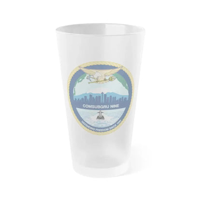 COMSUBGRU 9 Commander Submarine Group 9 (U.S. Navy) Frosted Pint Glass 16oz Default Title - Go Mug Yourself