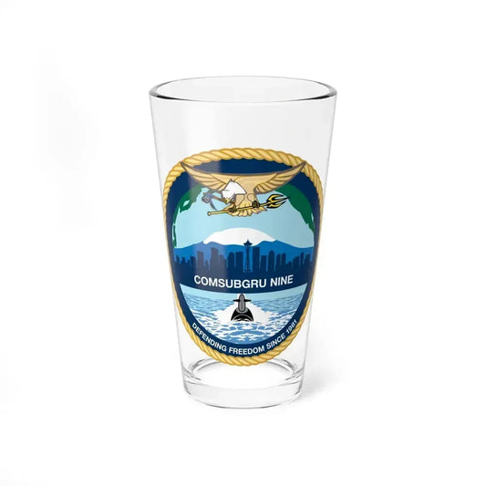 COMSUBGRU 9 Commander Submarine Group 9 (U.S. Navy) Pint Glass 16oz 16oz - Go Mug Yourself