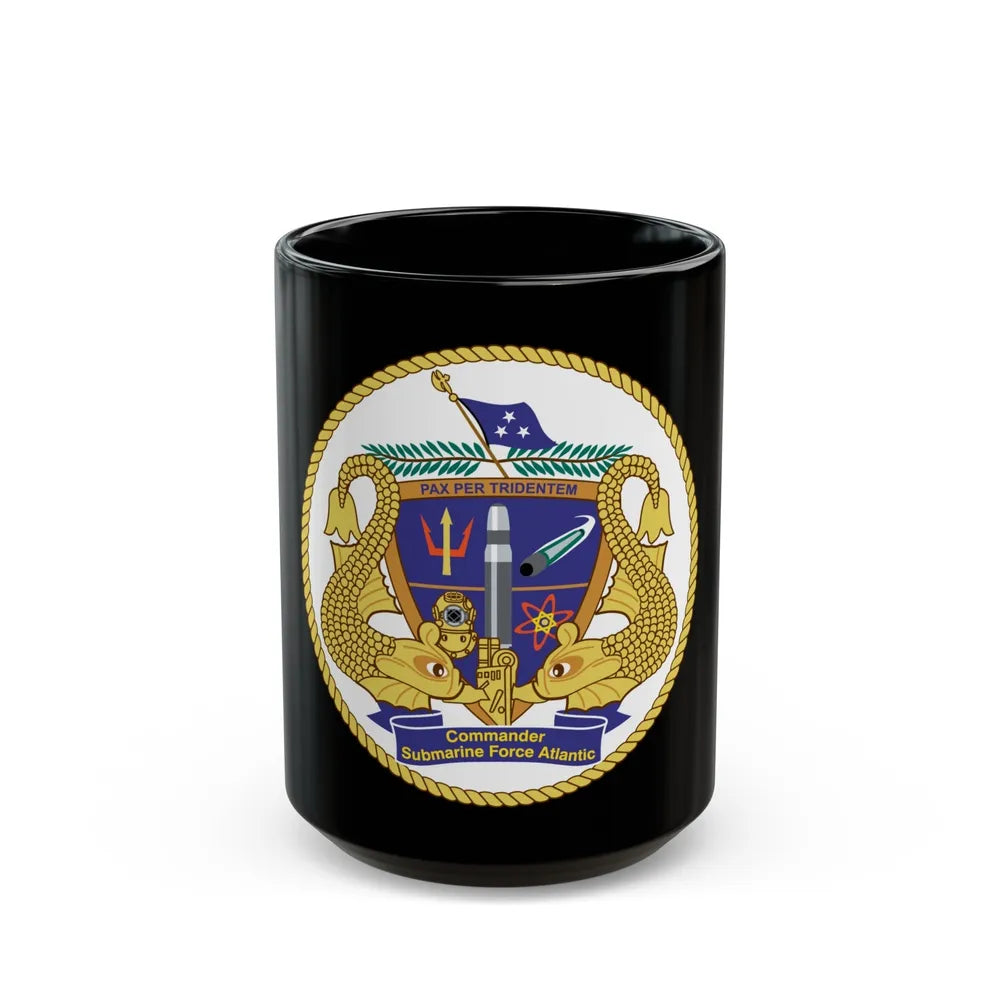 COMSUBLANT Atlantic Crest Commander Submarine Force Atlantic (U.S. Navy) Black Coffee Mug-15oz-Go Mug Yourself