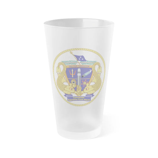 COMSUBLANT Atlantic Crest Commander Submarine Force Atlantic (U.S. Navy) Frosted Pint Glass 16oz-Go Mug Yourself