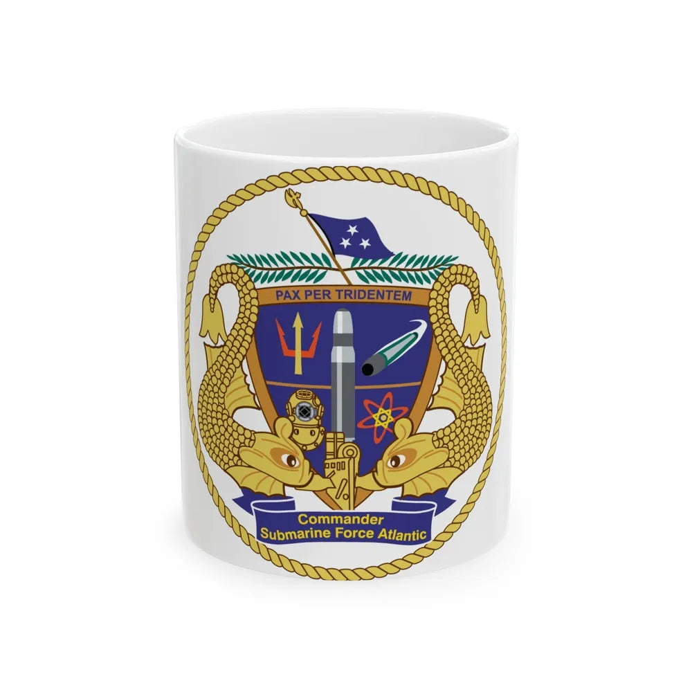 COMSUBLANT Atlantic Crest Commander Submarine Force Atlantic (U.S. Navy) White Coffee Mug-11oz-Go Mug Yourself