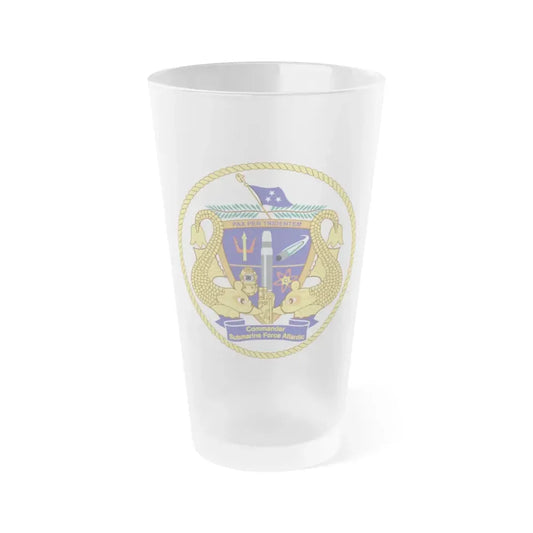 COMSUBLANT Atlantic Crest Commander Submarine Force Atlantic (U.S. Navy) Frosted Pint Glass 16oz Default Title - Go Mug Yourself