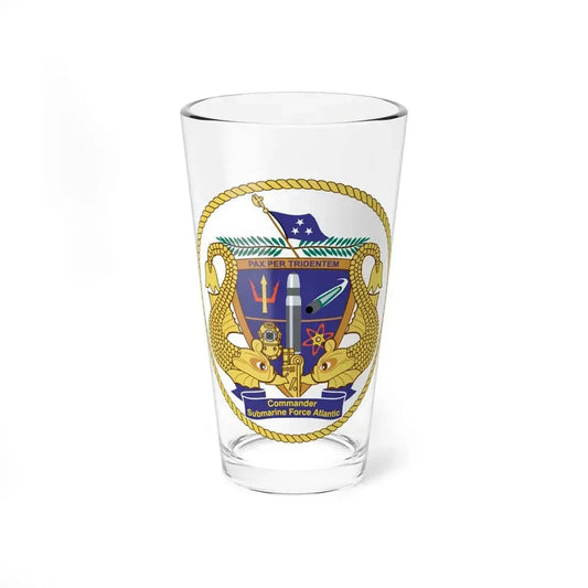 COMSUBLANT Atlantic Crest Commander Submarine Force Atlantic (U.S. Navy) Pint Glass 16oz 16oz - Go Mug Yourself