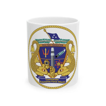 COMSUBLANT Atlantic Crest Commander Submarine Force Atlantic (U.S. Navy) White Coffee Mug 11oz - Go Mug Yourself