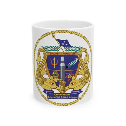 COMSUBLANT Atlantic Crest Commander Submarine Force Atlantic (U.S. Navy) White Coffee Mug 11oz - Go Mug Yourself