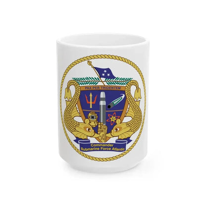 COMSUBLANT Atlantic Crest Commander Submarine Force Atlantic (U.S. Navy) White Coffee Mug 15oz - Go Mug Yourself