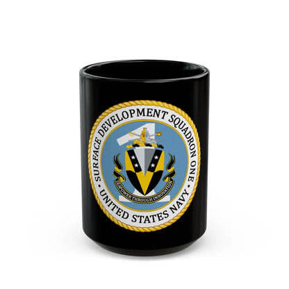 COMSURFDEVRON (U.S. Navy) Black Coffee Mug-15oz-Go Mug Yourself