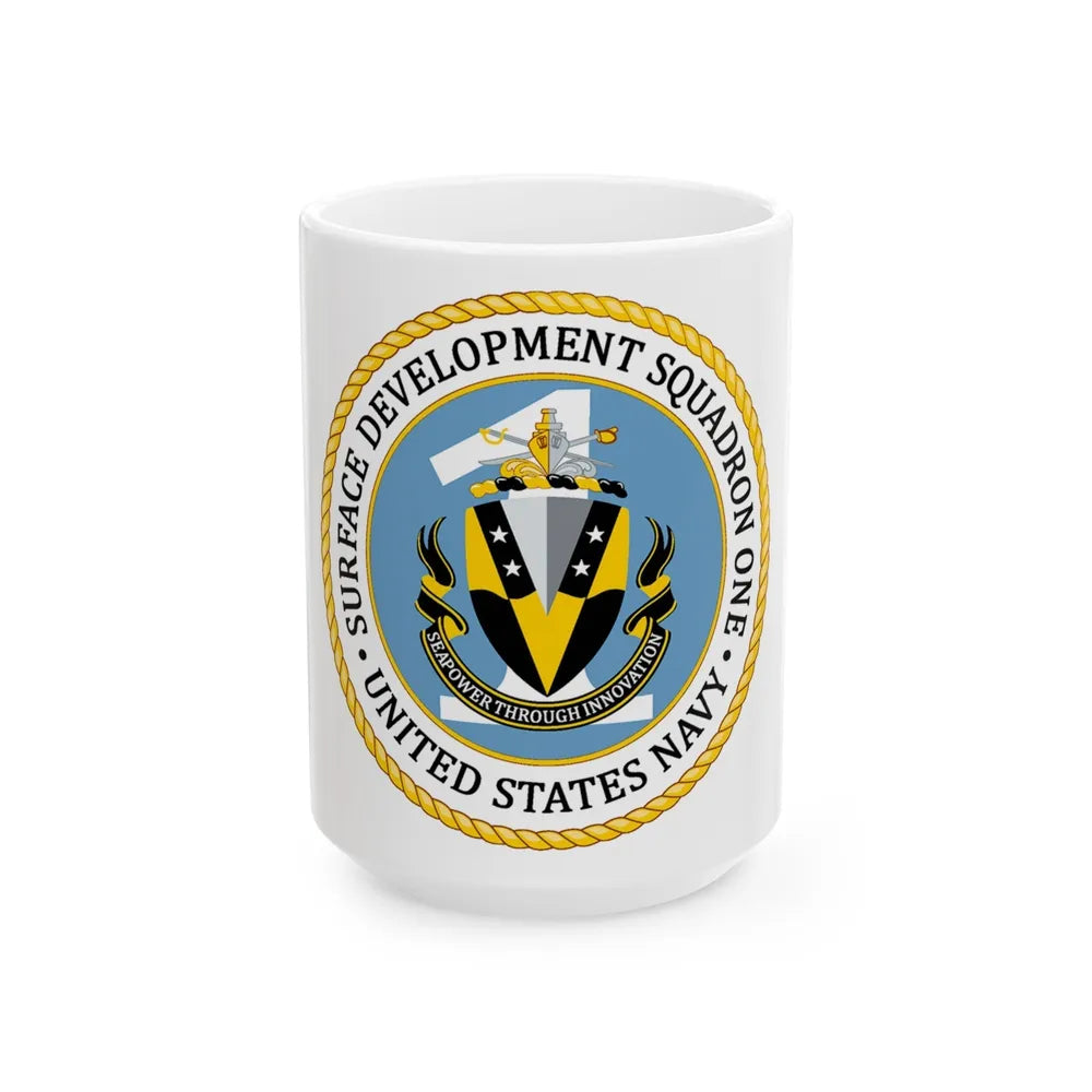 COMSURFDEVRON (U.S. Navy) White Coffee Mug-15oz-Go Mug Yourself