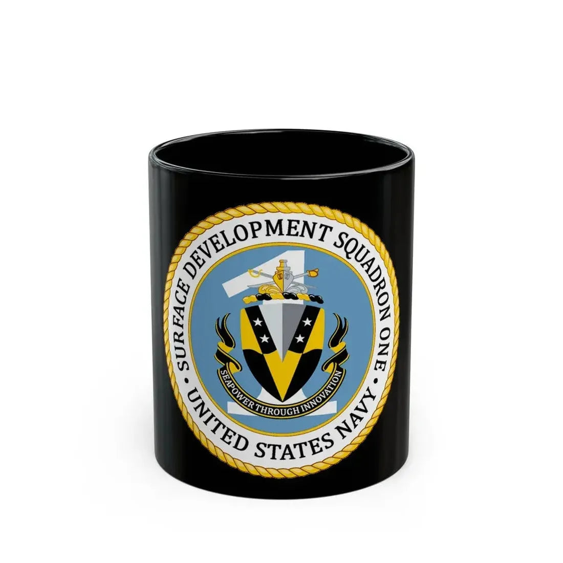 COMSURFDEVRON (U.S. Navy) Black Coffee Mug 11oz - Go Mug Yourself
