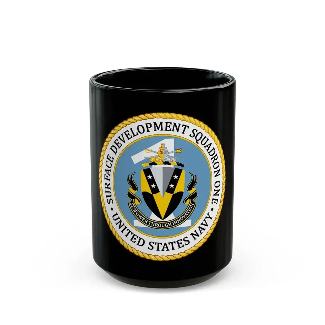 COMSURFDEVRON (U.S. Navy) Black Coffee Mug 15oz - Go Mug Yourself