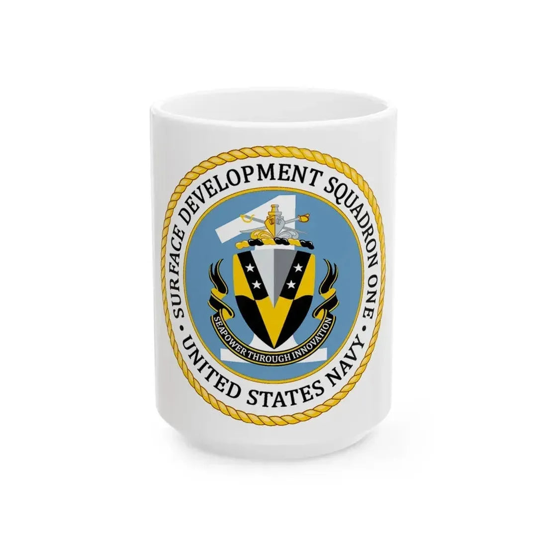 COMSURFDEVRON (U.S. Navy) White Coffee Mug 15oz - Go Mug Yourself
