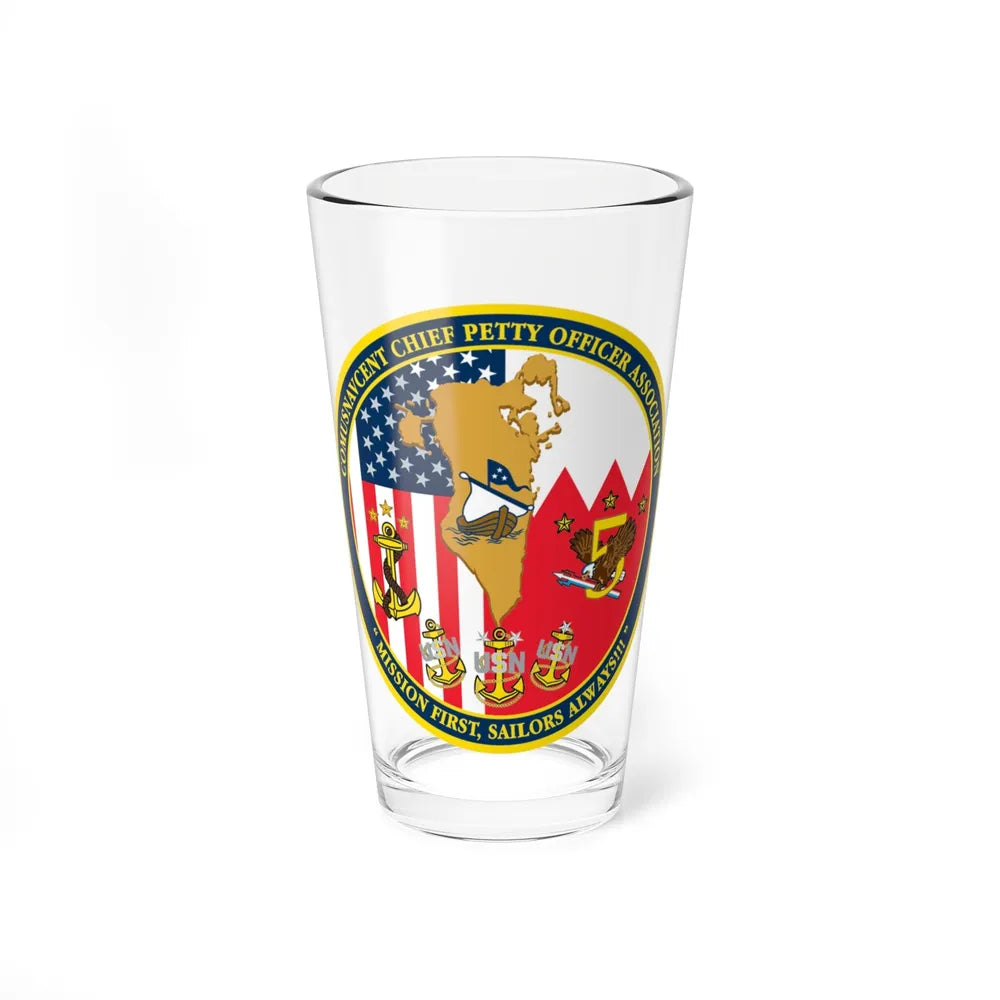 COMUSNAVCENT CPO Assoc COMUSNAVCENT CPO Assoc US Naval Forces Central Command Chief Petty Officer Association (U.S. Navy) Pint Glass 16oz-16oz-Go Mug Yourself