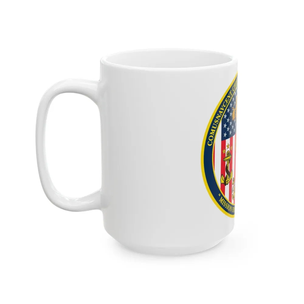 COMUSNAVCENT CPO Assoc COMUSNAVCENT CPO Assoc US Naval Forces Central Command Chief Petty Officer Association (U.S. Navy) White Coffee Mug-Go Mug Yourself