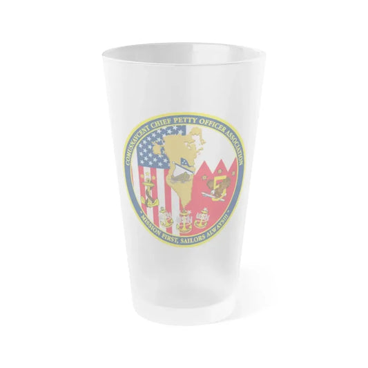 COMUSNAVCENT CPO Assoc COMUSNAVCENT CPO Assoc US Naval Forces Central Command Chief Petty Officer Association (U.S. Navy) Frosted Pint Glass 16oz Default Title - Go Mug Yourself