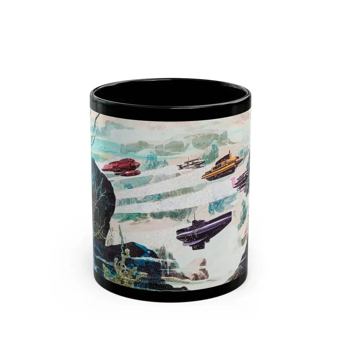 Concept art for the Great Undersea Race (2) - Black Coffee Mug 11oz - Go Mug Yourself