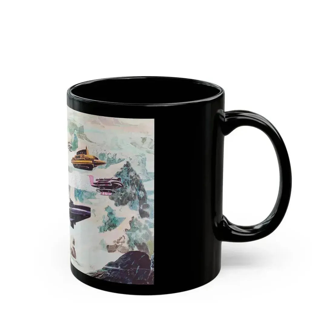 Concept art for the Great Undersea Race (2) - Black Coffee Mug - Go Mug Yourself