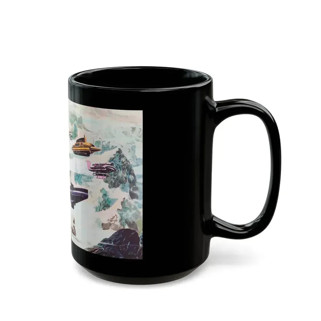 Concept art for the Great Undersea Race (2) - Black Coffee Mug - Go Mug Yourself