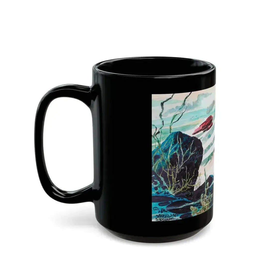 Concept art for the Great Undersea Race (2) - Black Coffee Mug - Go Mug Yourself