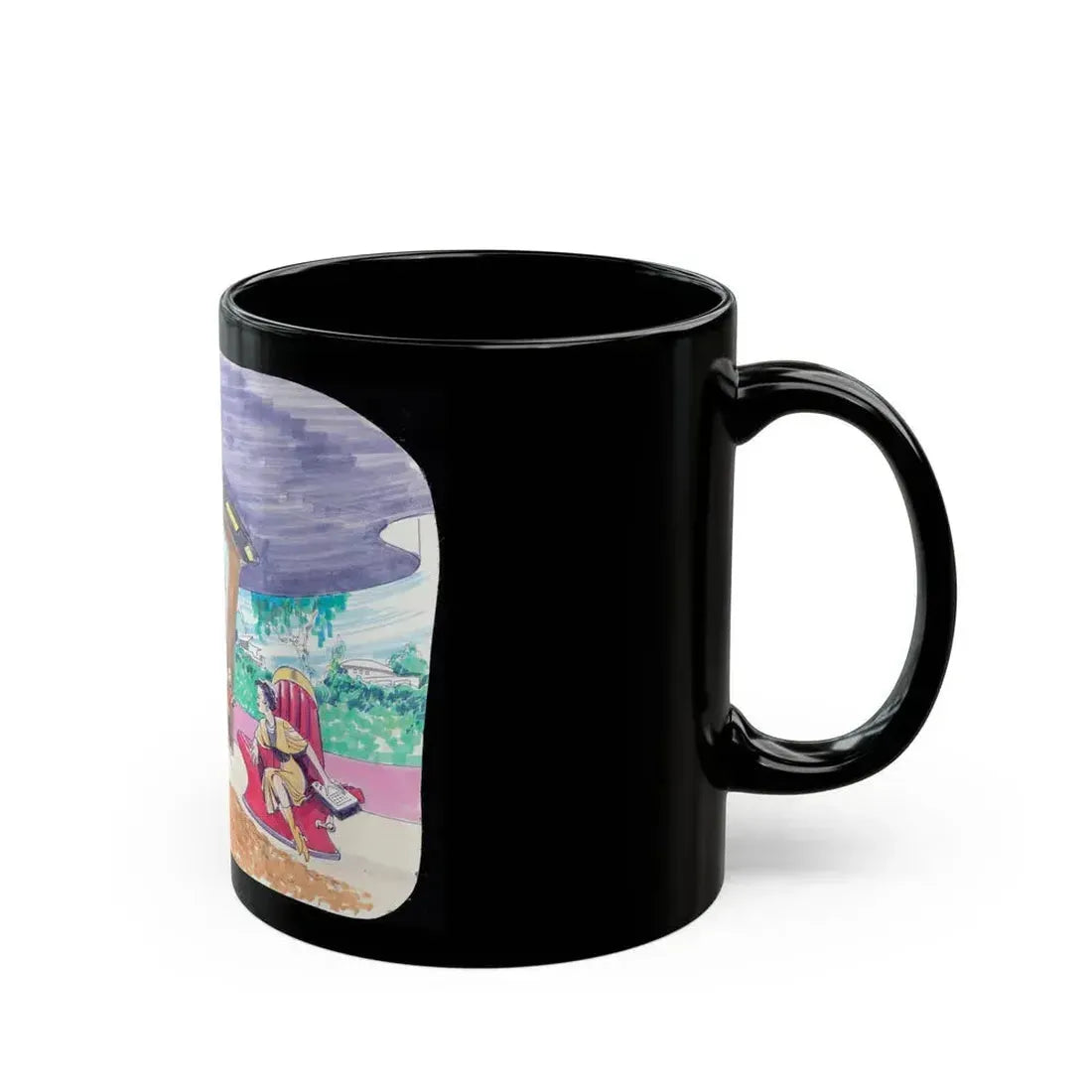 Concept art for the Great Undersea Race (3) - Black Coffee Mug - Go Mug Yourself