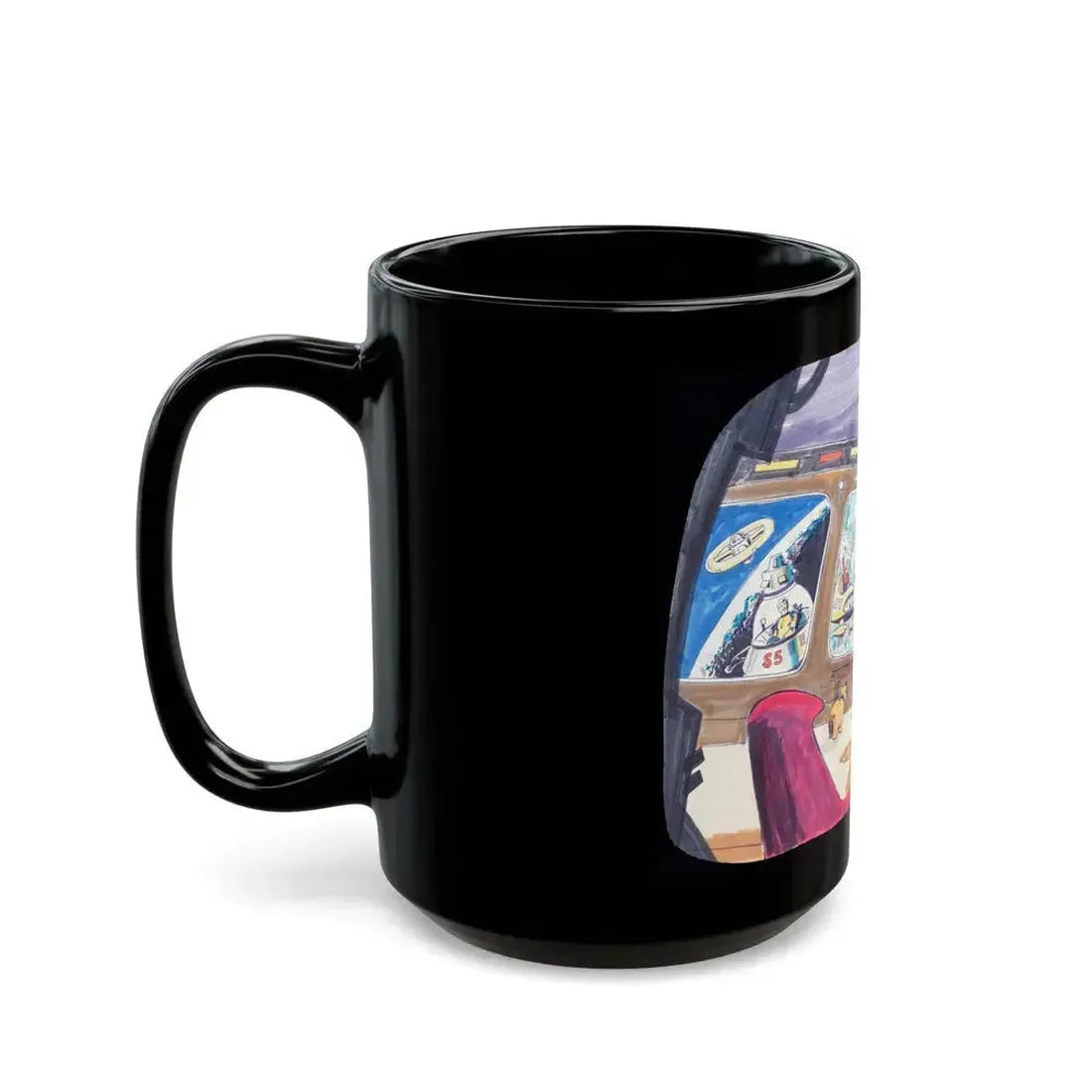 Concept art for the Great Undersea Race (3) - Black Coffee Mug - Go Mug Yourself