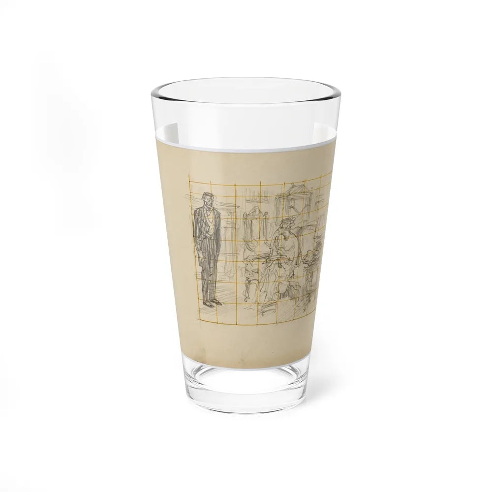 Conceptual Drawings - Pint Glass 16oz-16oz-Go Mug Yourself