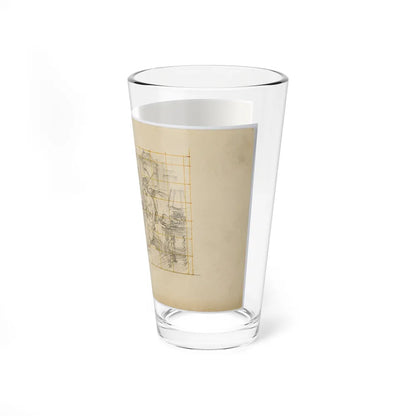 Conceptual Drawings - Pint Glass 16oz-Go Mug Yourself