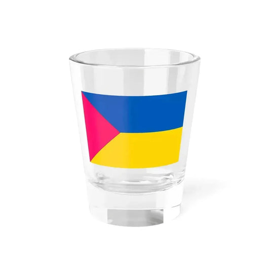 Conceptual Flag of Raspberry Ukraine (Ukraine) Shot Glass 1.5oz 1.5oz - Go Mug Yourself