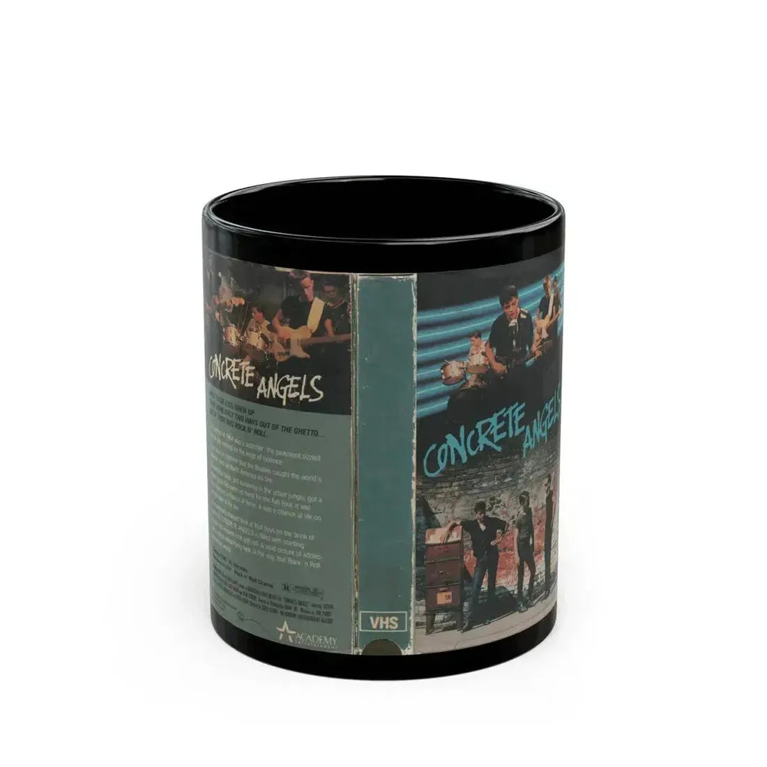 CONCRETE ANGELS (VHS COVER) - Black Coffee Mug 11oz - Go Mug Yourself