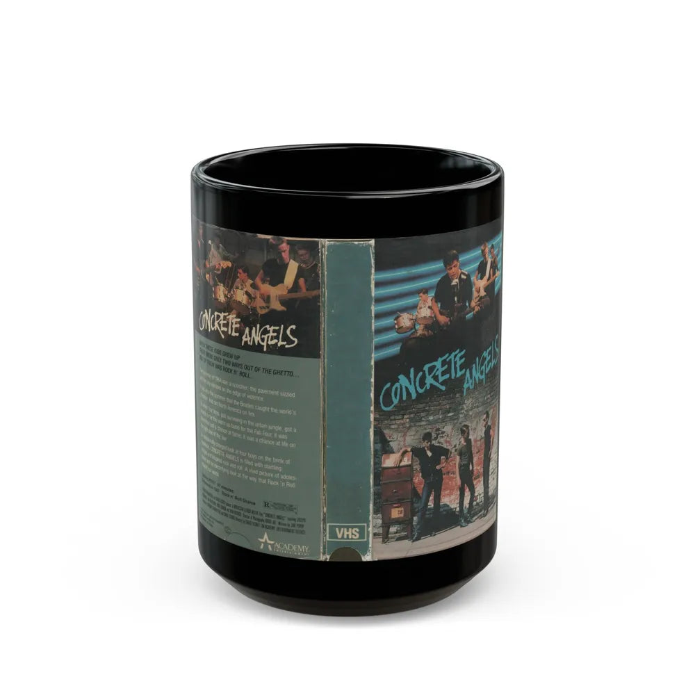 CONCRETE ANGELS (VHS COVER) - Black Coffee Mug-15oz-Go Mug Yourself