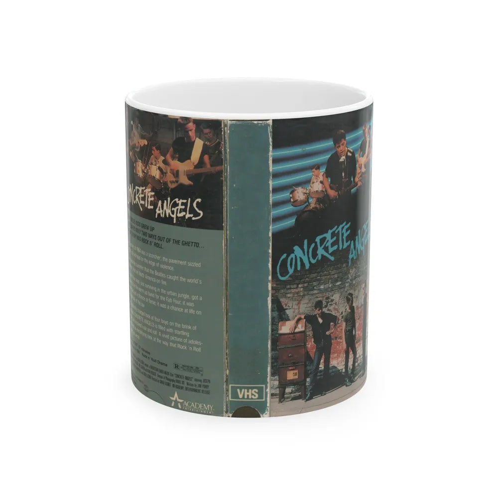 CONCRETE ANGELS (VHS COVER) - White Coffee Mug-11oz-Go Mug Yourself