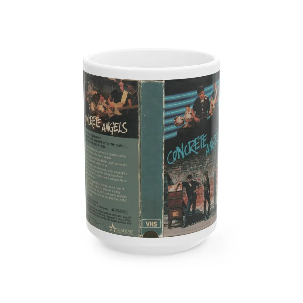 CONCRETE ANGELS (VHS COVER) - White Coffee Mug-15oz-Go Mug Yourself