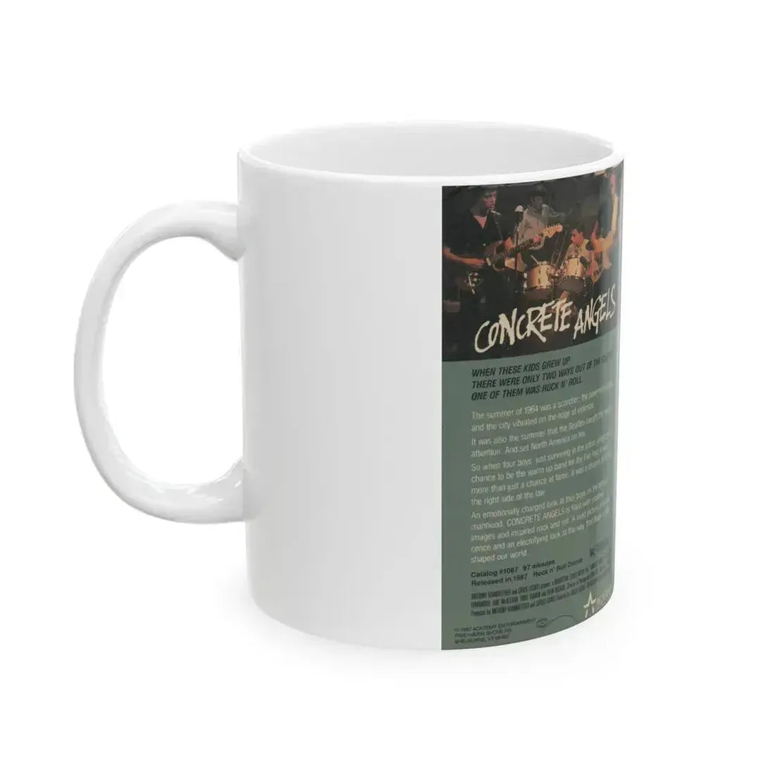 CONCRETE ANGELS (VHS COVER) - White Coffee Mug - Go Mug Yourself