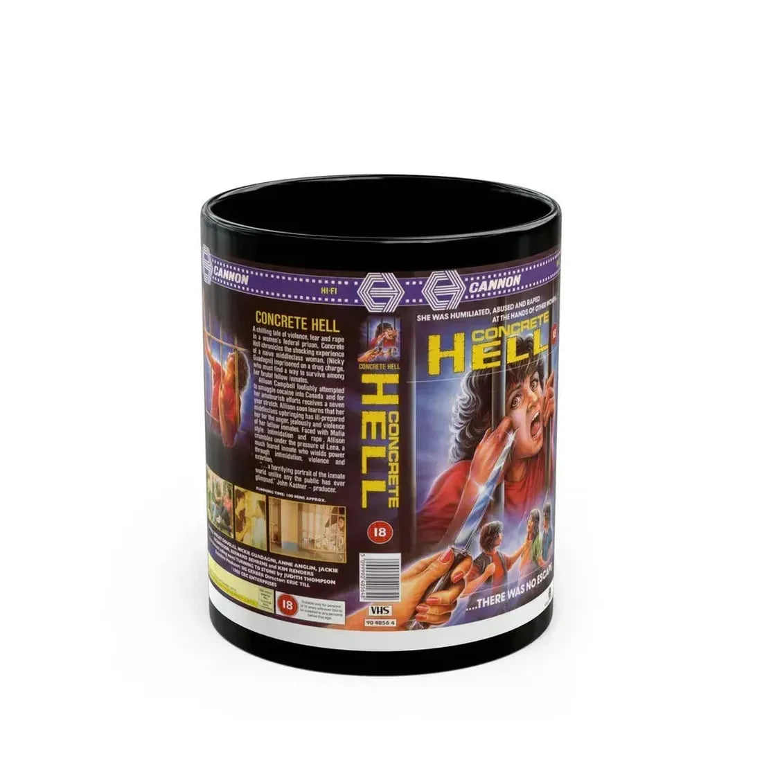 CONCRETE HELL (VHS COVER) - Black Coffee Mug 11oz - Go Mug Yourself