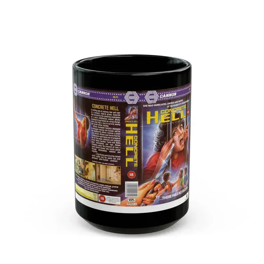 CONCRETE HELL (VHS COVER) - Black Coffee Mug 15oz - Go Mug Yourself