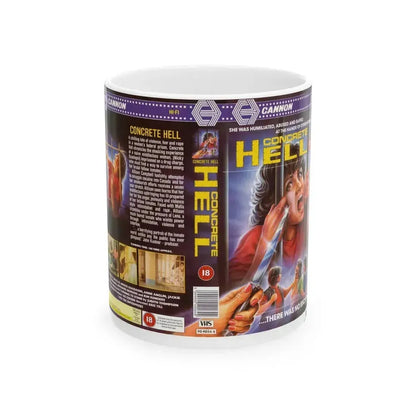 CONCRETE HELL (VHS COVER) - White Coffee Mug 11oz - Go Mug Yourself