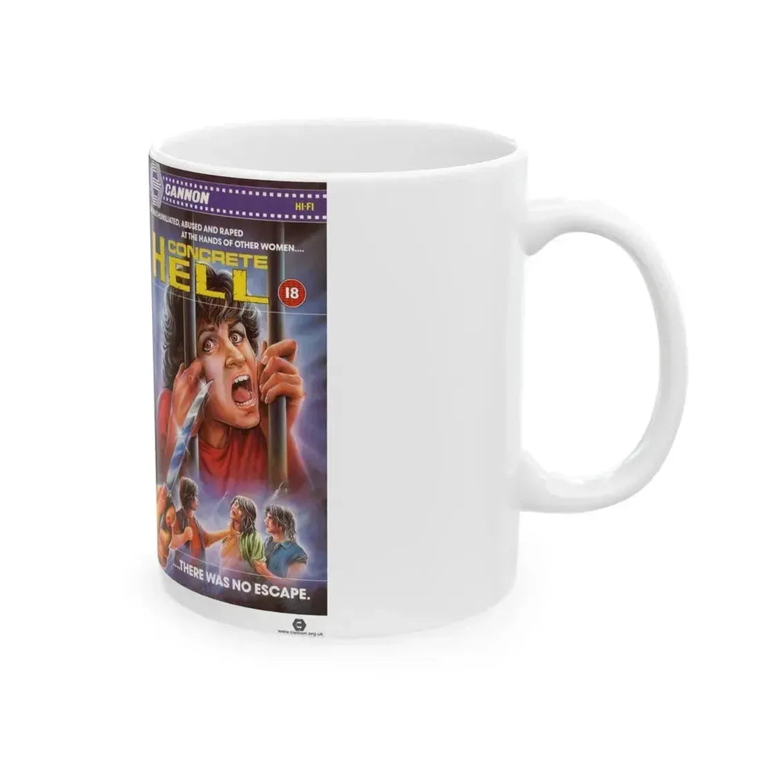 CONCRETE HELL (VHS COVER) - White Coffee Mug - Go Mug Yourself