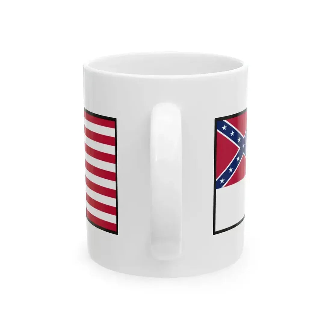 Confederate National Flag  US flag 35 stars (United States) White Coffee Mug - Go Mug Yourself
