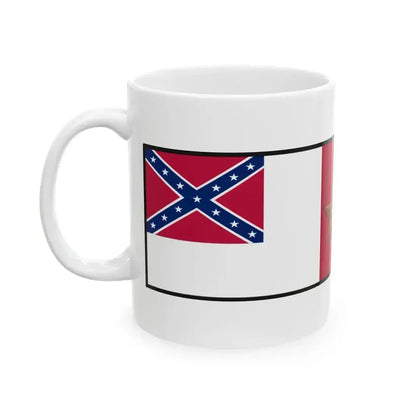 Confederate National Flag  US flag 35 stars (United States) White Coffee Mug - Go Mug Yourself