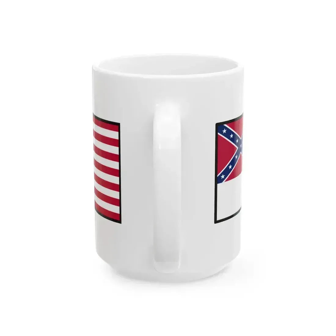 Confederate National Flag  US flag 35 stars (United States) White Coffee Mug - Go Mug Yourself