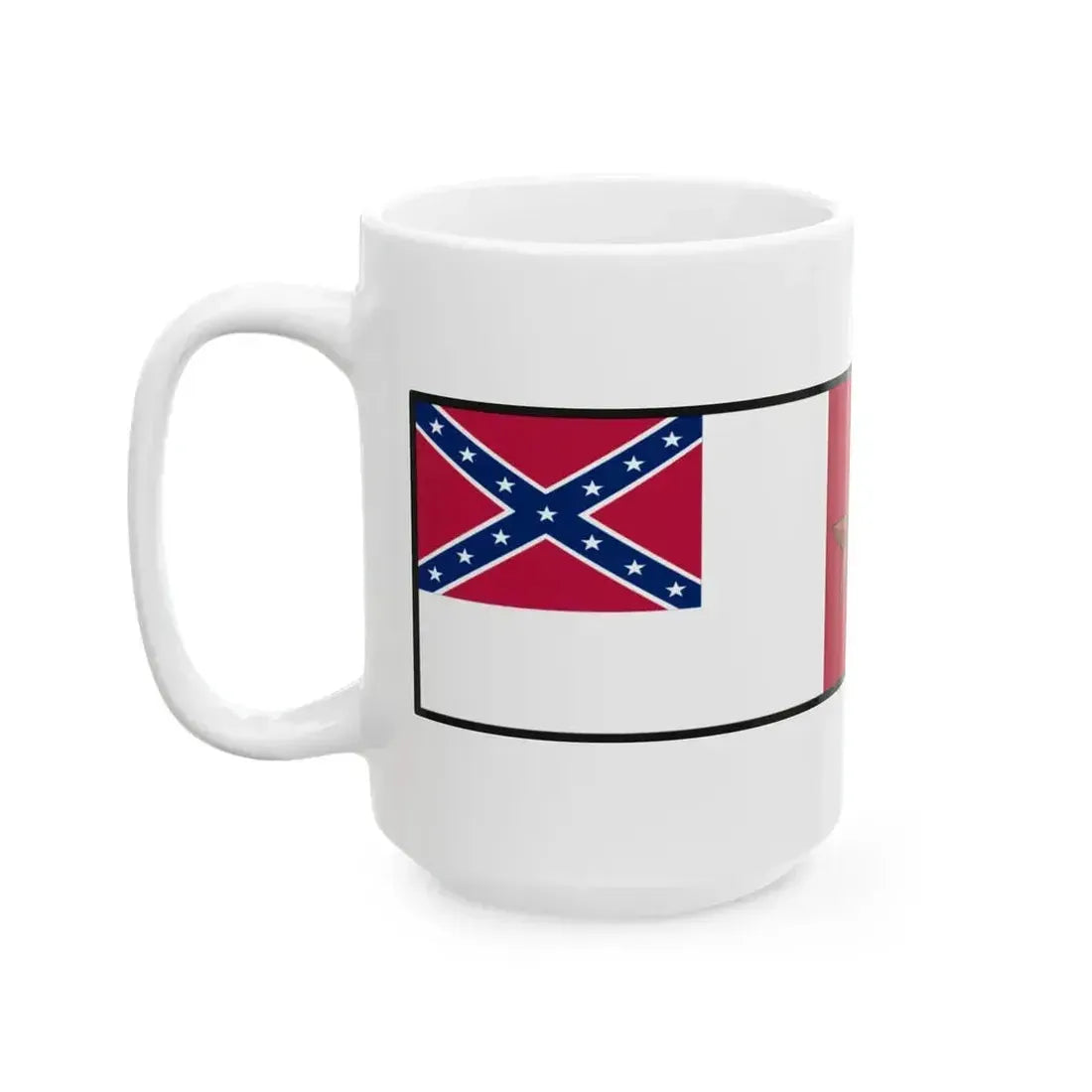 Confederate National Flag  US flag 35 stars (United States) White Coffee Mug - Go Mug Yourself