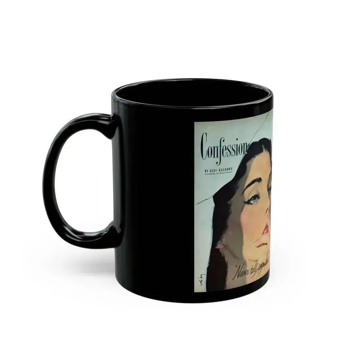 Confession, Redbook magazine, June 1951 - Black Coffee Mug - Go Mug Yourself