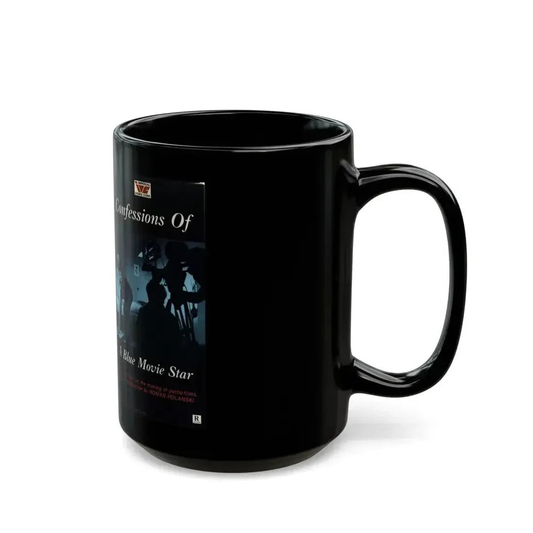 CONFESSIONS OF A BLUE MOVIE STAR (VHS COVER) - Black Coffee Mug - Go Mug Yourself
