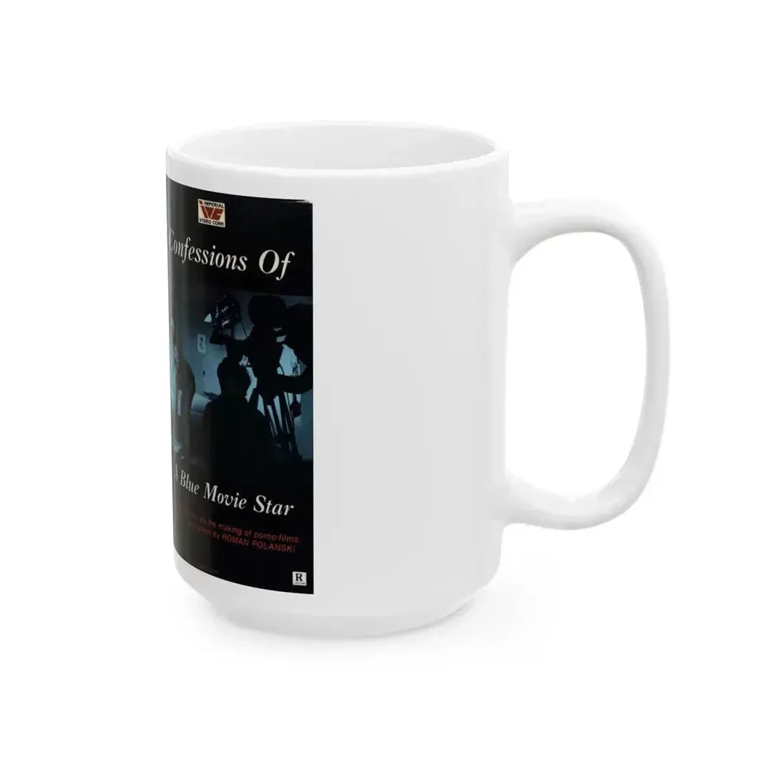 CONFESSIONS OF A BLUE MOVIE STAR (VHS COVER) - White Coffee Mug - Go Mug Yourself