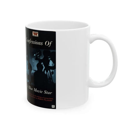 CONFESSIONS OF A BLUE MOVIE STAR (VHS COVER) - White Coffee Mug-Go Mug Yourself