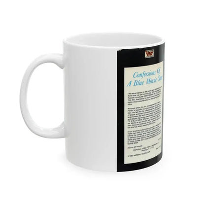 CONFESSIONS OF A BLUE MOVIE STAR (VHS COVER) - White Coffee Mug - Go Mug Yourself